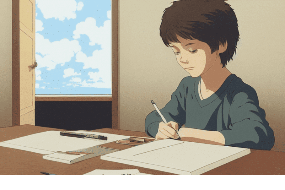 anime writing letter
